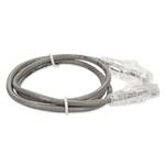 Picture of 9ft Gray CAT 6 Slim PVC Ethernet Cable Snagless Clear-Claw RJ-45 M/M