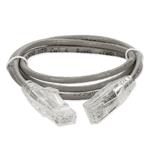 Picture of 9ft Gray CAT 6 Slim PVC Ethernet Cable Snagless Clear-Claw RJ-45 M/M