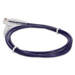 Picture of 9ft Purple CAT 6A Slim PVC Ethernet Cable Snagless Clear-Claw RJ-45 M/M