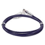 Picture of 9ft Purple CAT 6A Slim PVC Ethernet Cable Snagless Clear-Claw RJ-45 M/M