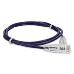 Picture of 9ft Purple CAT 6A Slim PVC Ethernet Cable Snagless Clear-Claw RJ-45 M/M