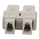 Picture of SC Male to LC Female MMF OM3 Duplex Fiber Optic Adapter