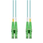 Picture of 0.5m ALC to ALC Aqua OM4 Duplex OFNP (Plenum-Rated) Fiber Patch Cable