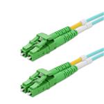 Picture of 0.5m ALC to ALC Aqua OM4 Duplex OFNP (Plenum-Rated) Fiber Patch Cable