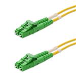 Picture of 0.5m ALC to ALC Yellow OS2 Duplex OFNP (Plenum-Rated) SMF Fiber Patch Cable