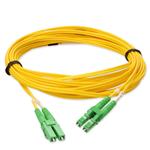 Picture of 10m ALC to ALC Yellow OS2 Duplex Microboot, Snagless OFNR (Riser-Rated) SMF Fiber Patch Cable