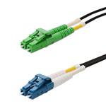 Picture of 20m ALC to LC Black OS2 Simplex OFNR (Riser-Rated) SMF Fiber Outdoor Patch Cable