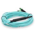Picture of 5m MPO-12/APC to 2xMPO/APC Aqua OM4 LSZH 8-Strand Fiber Patch Cable