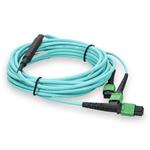Picture of 5m MPO-12/APC to 2xMPO/APC Aqua OM4 LSZH 8-Strand Fiber Patch Cable