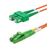 Picture of 0.5m ASC to ALC Orange OM2 Duplex OFNR (Riser-Rated) Fiber Patch Cable