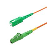 Picture of 0.5m ASC to ALC Orange OM1 Simplex OFNP (Plenum-Rated) MMF Fiber Patch Cable