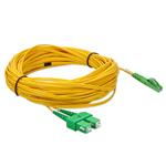 Picture of 20m ASC to ALC (Female) Yellow OS2 Duplex OFNR (Riser-Rated) SMF Fiber Patch Cable