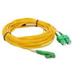 Picture of 10m ASC to ALC Yellow OS2 Duplex Microboot, Snagless OFNR (Riser-Rated) SMF Fiber Patch Cable
