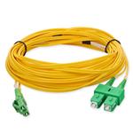 Picture of 10m ASC to ALC Yellow OS2 Duplex Microboot, Snagless OFNR (Riser-Rated) SMF Fiber Patch Cable
