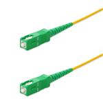 Picture of 0.3m ASC to ASC Yellow OS2 Simplex OFNR (Riser-Rated) SMF Fiber Patch Cable with Serialized Labeled Ends and 3mm OD Jacket