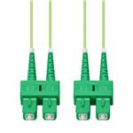 Picture of 0.5m ASC to ASC Lime Green OM5 Duplex OFNP (Plenum-Rated) Fiber Patch Cable