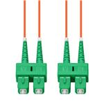 Picture of 0.5m ASC to ASC Orange OM1 Duplex OFNP (Plenum-Rated) MMF Fiber Patch Cable