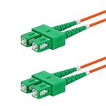 Picture of 0.5m ASC to ASC Orange OM1 Duplex OFNP (Plenum-Rated) MMF Fiber Patch Cable