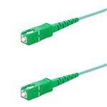 Picture of 0.5m ASC to ASC Aqua OM4 Simplex OFNP (Plenum-Rated) Fiber Patch Cable