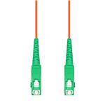 Picture of 0.5m ASC to ASC Orange OM1 Simplex OFNP (Plenum-Rated) MMF Fiber Patch Cable