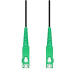 Picture of 15m ASC to ASC Black OS2 Simplex OFNR (Riser-Rated) SMF Fiber Outdoor Patch Cable