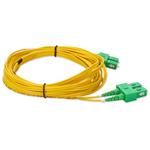 Picture of 1m ASC to ASC Yellow OS2 Duplex Microboot, Snagless OFNR (Riser-Rated) SMF Fiber Patch Cable