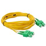 Picture of 1m ASC to ASC Yellow OS2 Duplex Microboot, Snagless OFNR (Riser-Rated) SMF Fiber Patch Cable