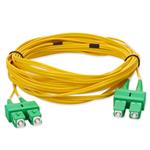 Picture of 1m ASC to ASC Yellow OS2 Duplex Microboot, Snagless OFNR (Riser-Rated) SMF Fiber Patch Cable