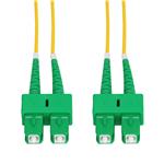 Picture of 30m ASC to ASC Yellow OS2 Duplex Microboot, Snagless OFNR (Riser-Rated) SMF Fiber Patch Cable with Serialized Labeled Ends