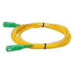 Picture of 4.5m ASC to ASC Yellow OS2 Simplex Microboot, Snagless OFNR (Riser-Rated) SMF Fiber Patch Cable