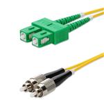 Picture of 8m ASC to FC Yellow OS2 Duplex OFNR (Riser-Rated) SMF Fiber Patch Cable