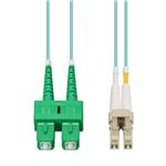 Picture of 0.5m ASC to LC Aqua OM4 Duplex OFNP (Plenum-Rated) Fiber Patch Cable