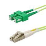 Picture of 0.5m ASC to LC Lime Green OM5 Duplex OFNR (Riser-Rated) Fiber Patch Cable