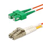 Picture of 0.5m ASC to LC Orange OM1 Duplex OFNP (Plenum-Rated) MMF Fiber Patch Cable