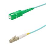 Picture of 0.5m ASC to LC Aqua OM4 Simplex OFNP (Plenum-Rated) Fiber Patch Cable