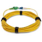 Picture of 10m ASC to LC Yellow OS2 Duplex OFNR (Riser-Rated) SMF Fiber Patch Cable
