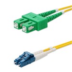 Picture of 16m ASC to LC Yellow OS2 Duplex OFNR (Riser-Rated) SMF Fiber Patch Cable