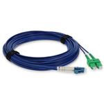 Picture of 1m ASC to LC Blue OS2 Duplex Armored OFNR (Riser-Rated) SMF Fiber Patch Cable