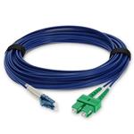 Picture of 1m ASC to LC Blue OS2 Duplex Armored OFNR (Riser-Rated) SMF Fiber Patch Cable