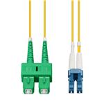 Picture of 3m ASC to LC Yellow OS2 Duplex OFNR (Riser-Rated) SMF Fiber Patch Cable with Serialized Labeled Ends and 3mm OD Jacket