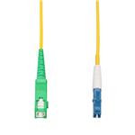Picture of 10m ASC to LC Yellow OS2 Simplex Microboot, Snagless OFNR (Riser-Rated) SMF Fiber Patch Cable with Serialized Labeled Ends and 3mm OD Jacket