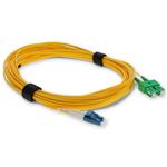 Picture of 2.5m ASC to LC Yellow OS2 Duplex Microboot, Snagless OFNR (Riser-Rated) SMF Fiber Patch Cable