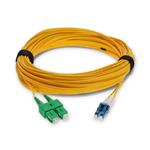 Picture of 21m ASC to LC Yellow OS2 Duplex Microboot, Snagless OFNR (Riser-Rated) SMF Fiber Patch Cable