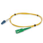 Picture of 2m ASC to LC Yellow OS2 Simplex Microboot, Snagless OFNR (Riser-Rated) SMF Fiber Patch Cable