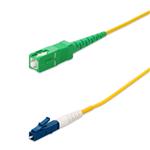Picture of 30m ASC to LC Yellow OS2 Simplex Microboot, Snagless OFNR (Riser-Rated) SMF Fiber Patch Cable with Serialized Labeled Ends
