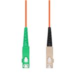 Picture of 0.5m ASC to SC Orange OM1 Simplex OFNP (Plenum-Rated) MMF Fiber Patch Cable