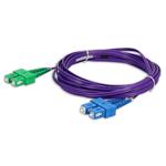 Picture of 5m ASC to SC Purple OS2 Duplex OFNR (Riser-Rated) SMF Fiber Patch Cable