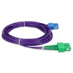 Picture of 5m ASC to SC Purple OS2 Duplex OFNR (Riser-Rated) SMF Fiber Patch Cable