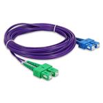 Picture of 5m ASC to SC Purple OS2 Duplex OFNR (Riser-Rated) SMF Fiber Patch Cable