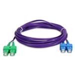 Picture of 5m ASC to SC Purple OS2 Duplex OFNR (Riser-Rated) SMF Fiber Patch Cable